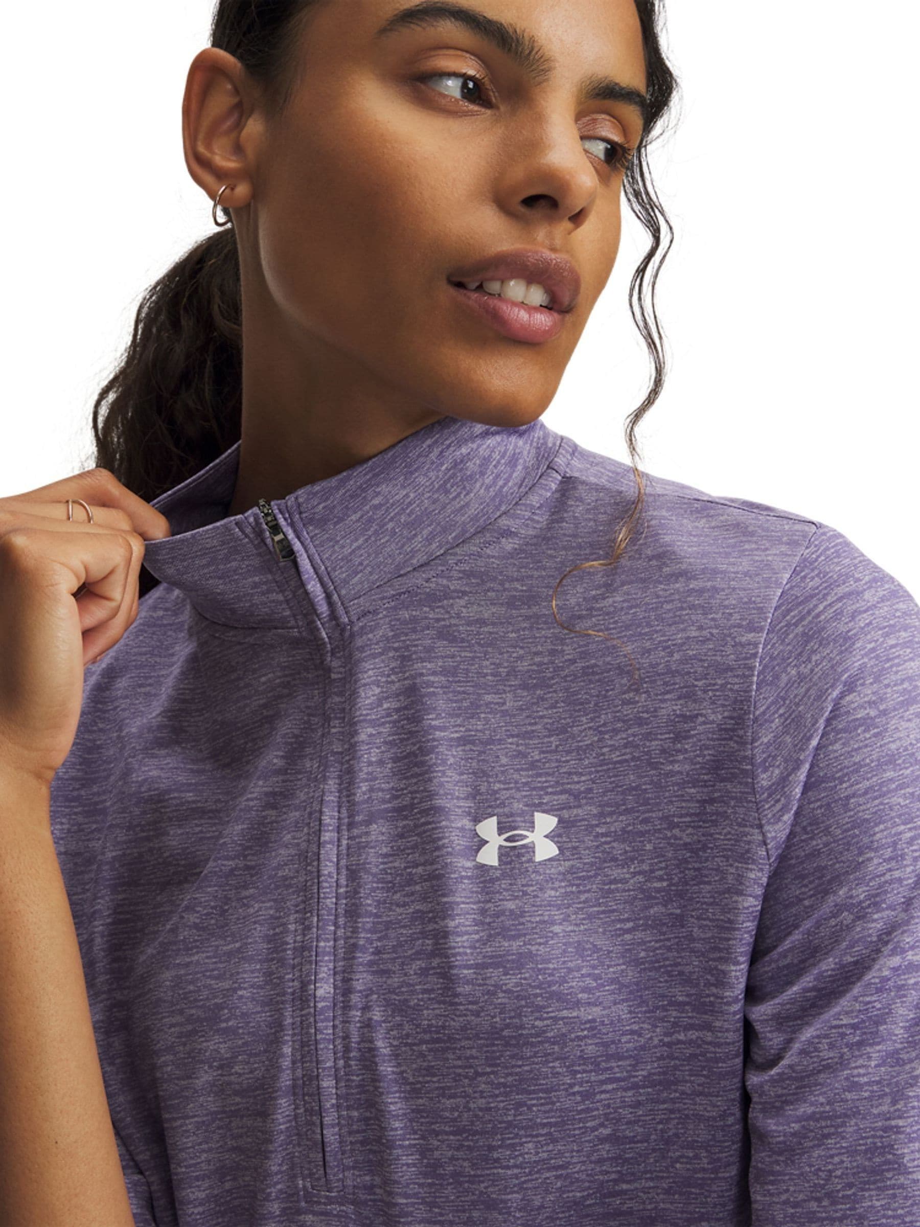 Buy Under Armour Purple Tech Twist 1/2 Zip Sweatshirt from Next USA