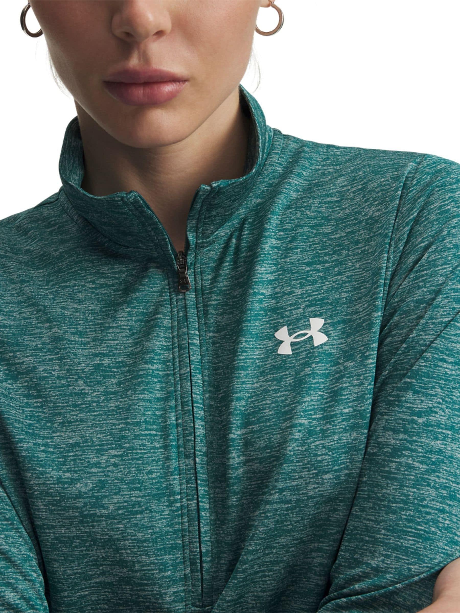 Buy Under Armour Green Tech Twist 1/2 Zip Sweatshirt from Next