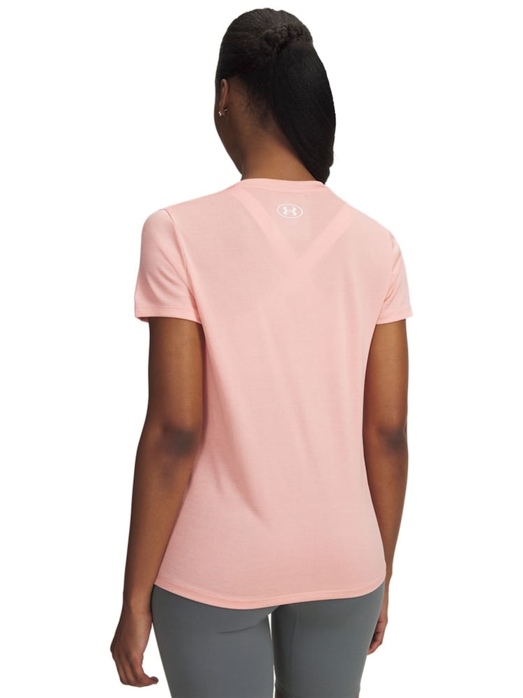 Under Armour Pink Tech V-Neck Twist T-Shirt - Image 2 of 3