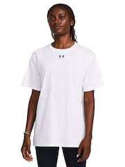 Under Armour White Campus Oversize T-Shirt - Image 1 of 4