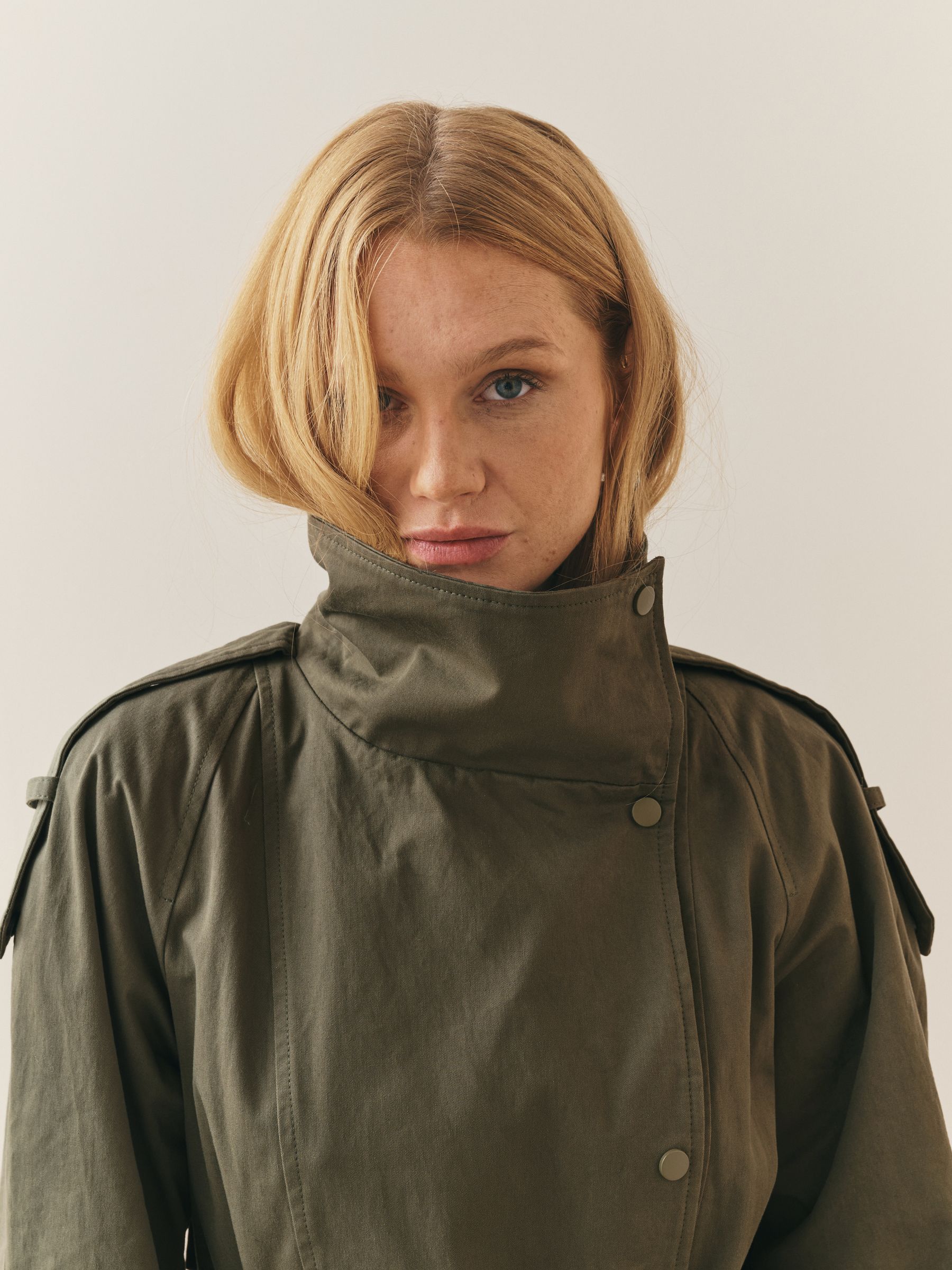 Buy Nothing Ordinary Olive Green Premium Trench Coat from the Next