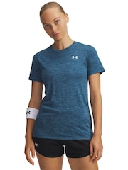 Under Armour Blue Tech Crew Neck Twist T-Shirt - Image 1 of 3