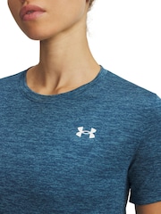 Under Armour Blue Tech Crew Neck Twist T-Shirt - Image 3 of 3