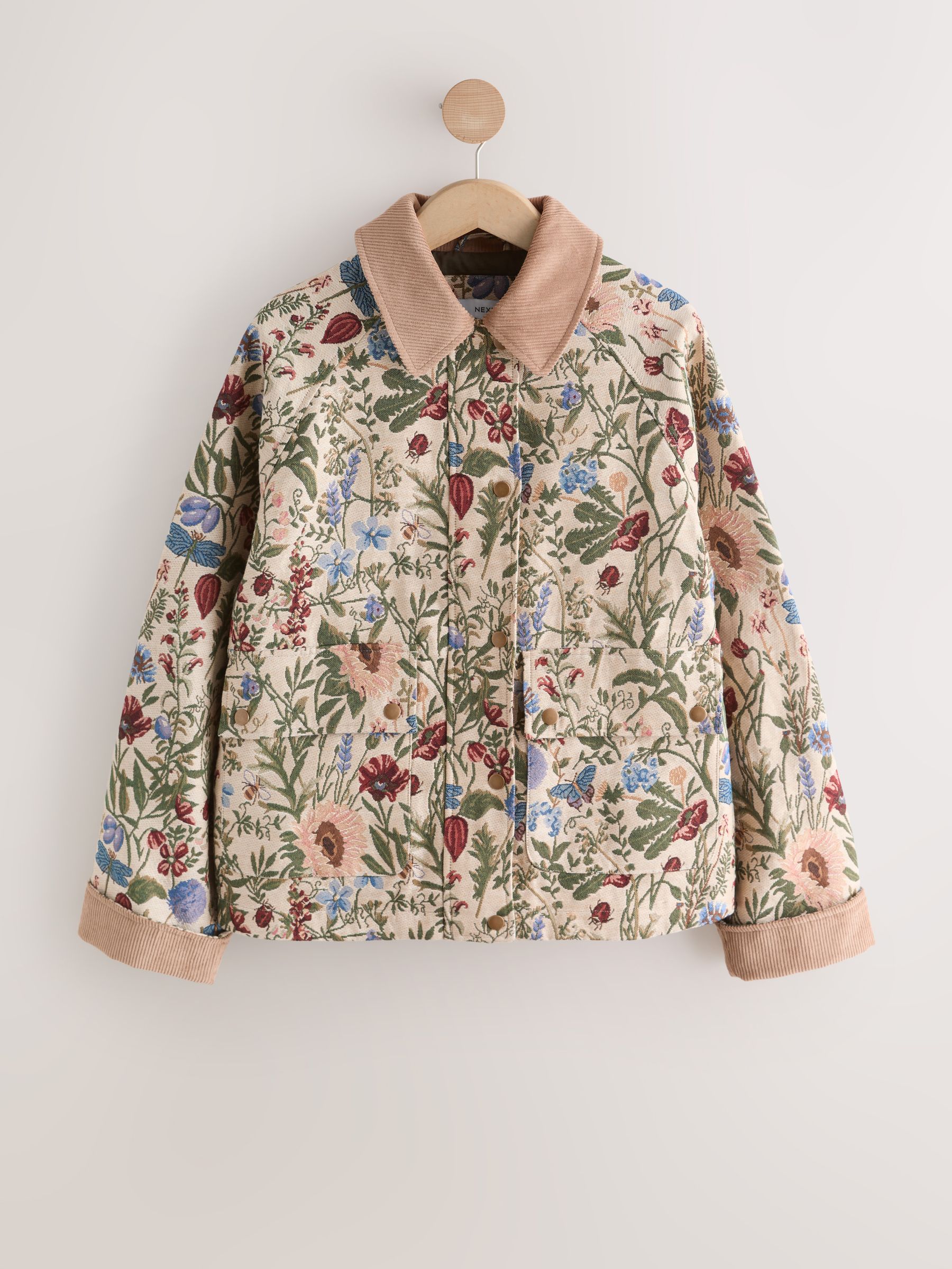 Buy Floral Tapestry Cotton Chore Jacket from Next USA
