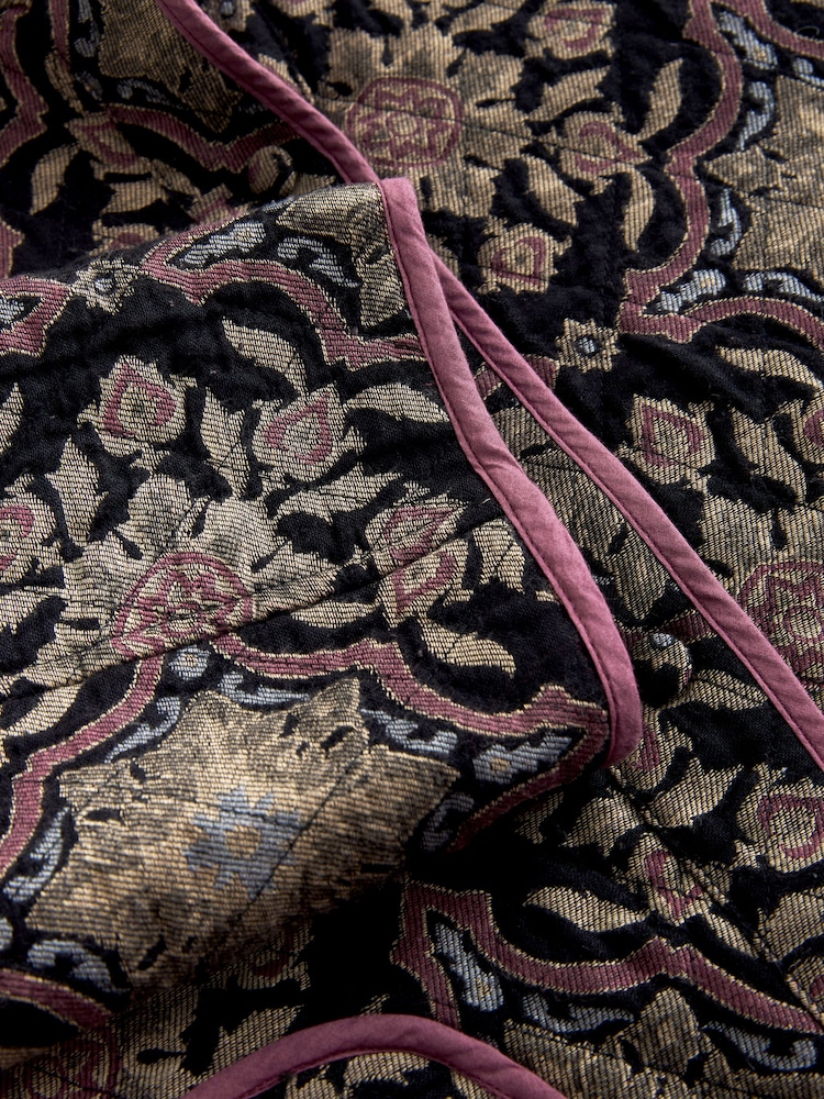 Jacquard Print Quilted Funnel Neck Jacket - Image 2 of 3