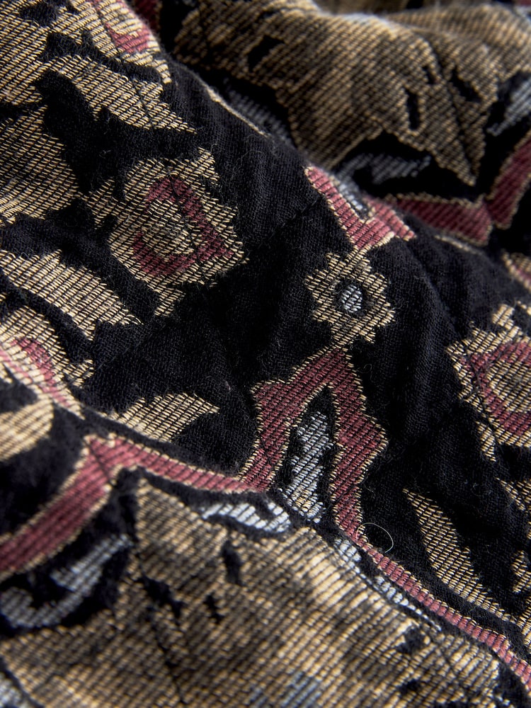 Jacquard Print Quilted Funnel Neck Jacket - Image 3 of 3