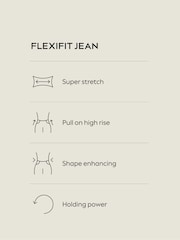 Negro - Alto Rise Flexi Fit Pull On Flared Jeans - Imagen 4 de 13