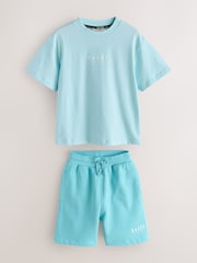 Baker by Ted Baker Orange Oversized T-Shirt And Shorts Set - Image 8 of 14