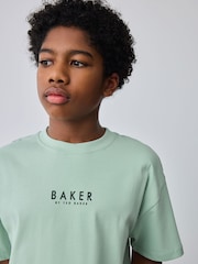 Baker by Ted Baker Orange Oversized T-Shirt And Shorts Set - Image 4 of 13