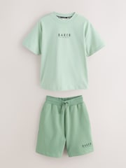 Baker by Ted Baker Orange Oversized T-Shirt And Shorts Set - Image 6 of 13