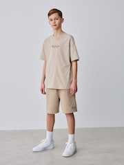 Baker by Ted Baker Orange Oversized T-Shirt And Shorts Set - Image 3 of 11