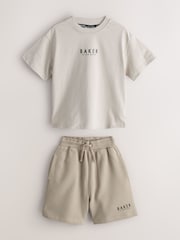 Baker by Ted Baker Orange Oversized T-Shirt And Shorts Set - Image 6 of 11