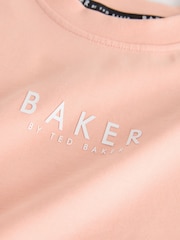 Baker by Ted Baker Orange Oversized T-Shirt And Shorts Set - Image 12 of 13