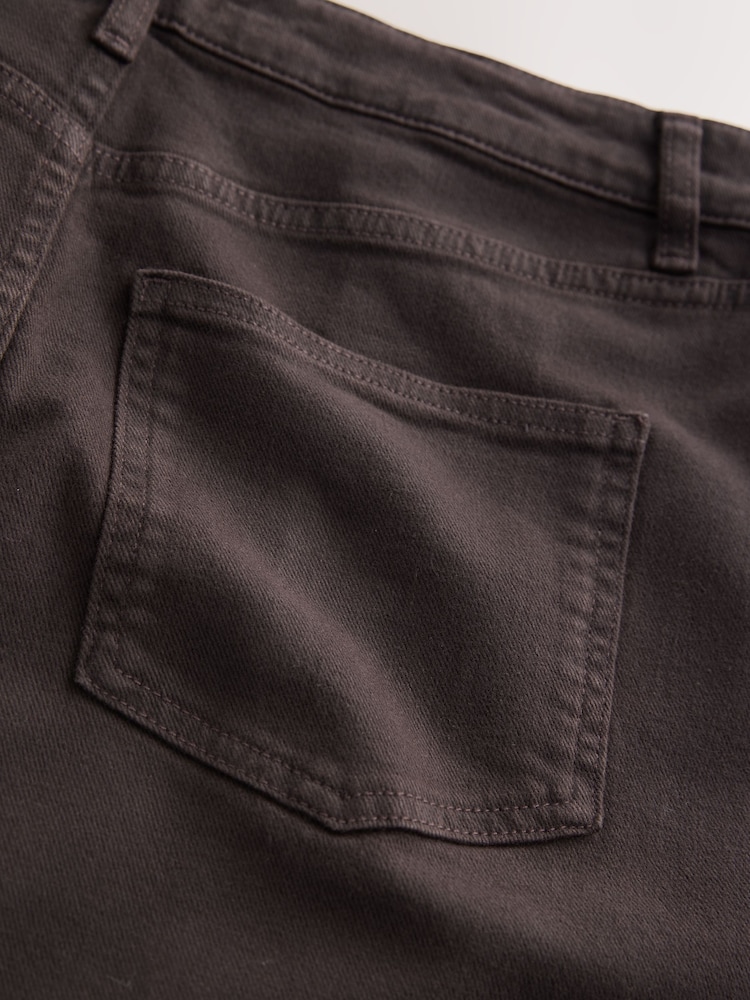 Chocolate Brown Denim Midi Pencil Skirt - Image 2 of 3 Chocolate Brown Denim Midi Pencil Skirt - Image 2 of 3