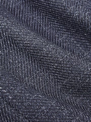 Reiss Navy Pinto Double-Breasted Herringbone Blazer Slim-Fit Wool-Blend - Image 7 of 7