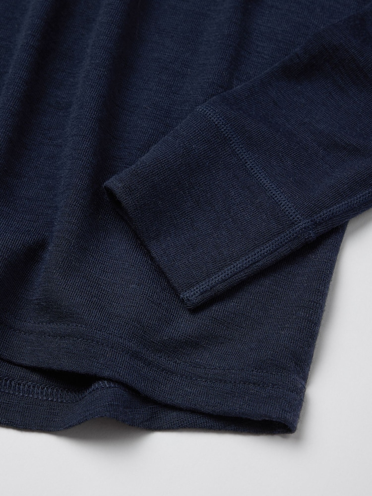 أزرق - رداء علوي من صوف الميرينو من Polarn O. Pyret - صورة 3 من 3 أزرق - رداء علوي من صوف الميرينو من Polarn O. Pyret - صورة 3 من 3