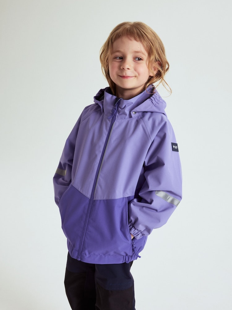 Polarn O. Pyret Purple Waterproof Shell Coat - Image 1 of 10 Polarn O. Pyret Purple Waterproof Shell Coat - Image 1 of 10