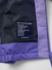 Polarn O. Pyret Purple Waterproof Shell Coat - Image 8 of 10