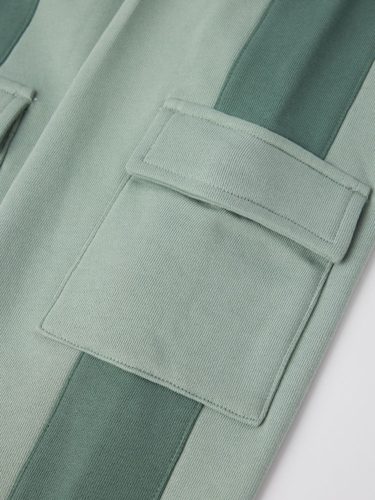 Polarn O. Pyret Green Cotton Cargo Joggers - Image 4 of 4