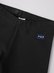 Polarn O. Pyret Black Cotton Plain Leggings - Image 2 of 3