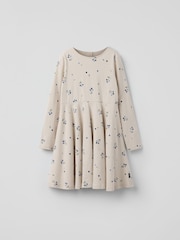 Polarn O. Pyret Cream Cotton Blueberry Print Dress - Image 1 of 4