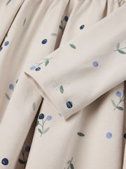Polarn O. Pyret Cream Cotton Blueberry Print Dress - Image 2 of 4