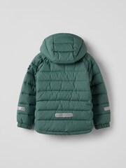 Polarn O. Pyret Green Quilted Water Resistant Puffer Coat - Image 6 of 9