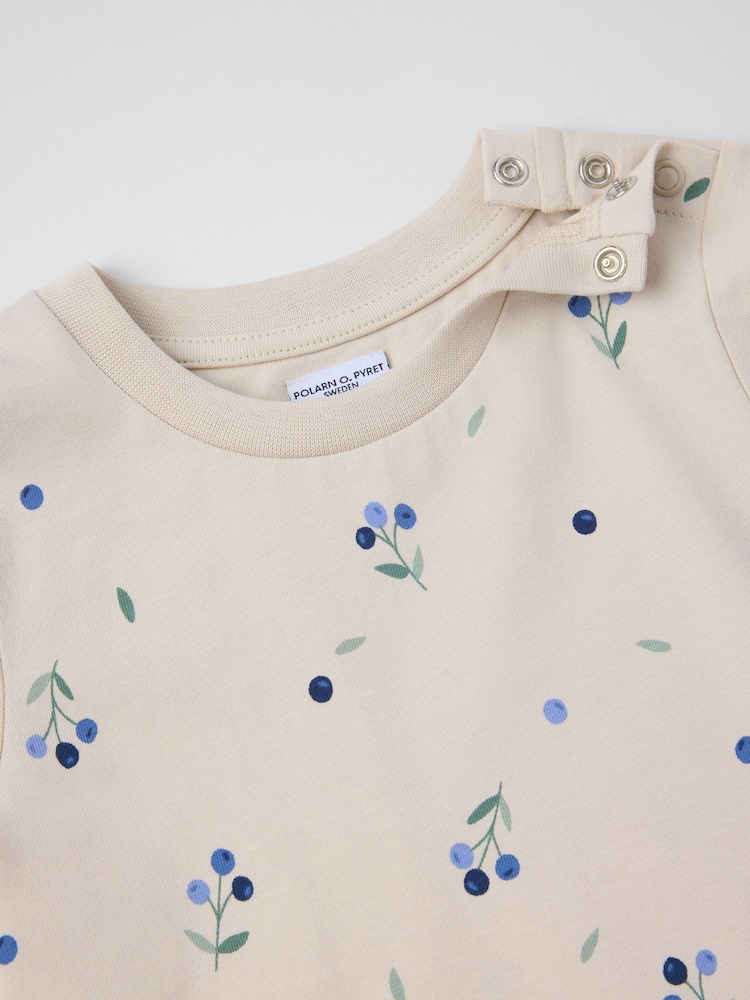 Polarn O. Pyret Cream Cotton Blueberry T-Shirt - Image 5 of 5 Polarn O. Pyret Cream Cotton Blueberry T-Shirt - Image 5 of 5