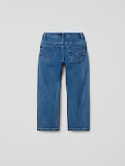 Polarn O. Pyret Blue Organic Cotton Pull-on Jeans - Image 2 of 5