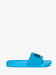 Superdry Blue Sportswear Logo Pool Sliders - Image 1 of 3