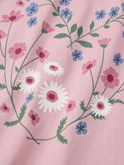 Polarn O. Pyret Pink Cotton Print T-Shirt - Image 3 of 4