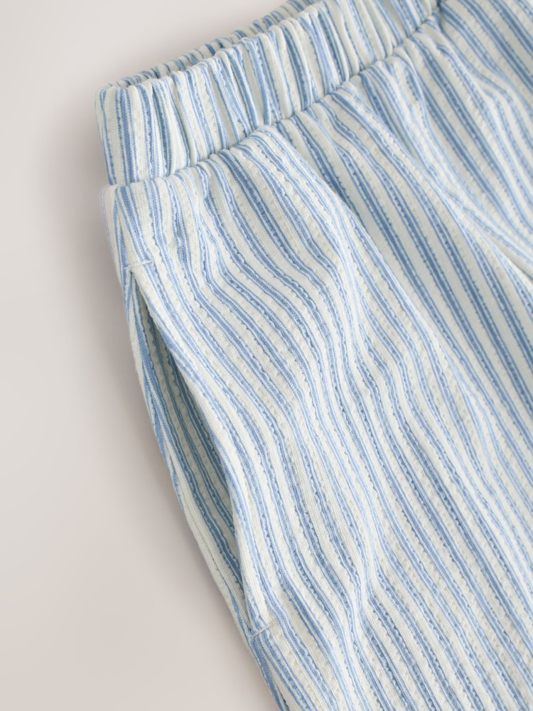Blue Stripe Textured Barrel Trousers (3-16yrs) - Image 4 of 4