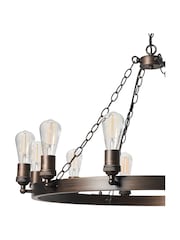 BHS Bronze Highland Medium 12 Light Ring Ceiling Pendant - Image 7 of 7