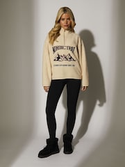 South Beach Cream Nordic Trail Half Zip Borg Jacket - Image 4 of 7