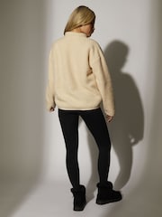 South Beach Cream Nordic Trail Half Zip Borg Jacket - Image 5 of 7