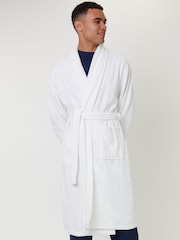 Loungeable White Mens Classic Towelling Robe - Image 3 of 5