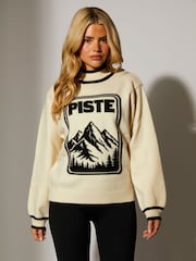 South Beach Cream Funnel Neck Val Thornes Knitted Jumper - Image 1 of 5