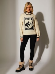 South Beach Cream Funnel Neck Val Thornes Knitted Jumper - Image 3 of 5