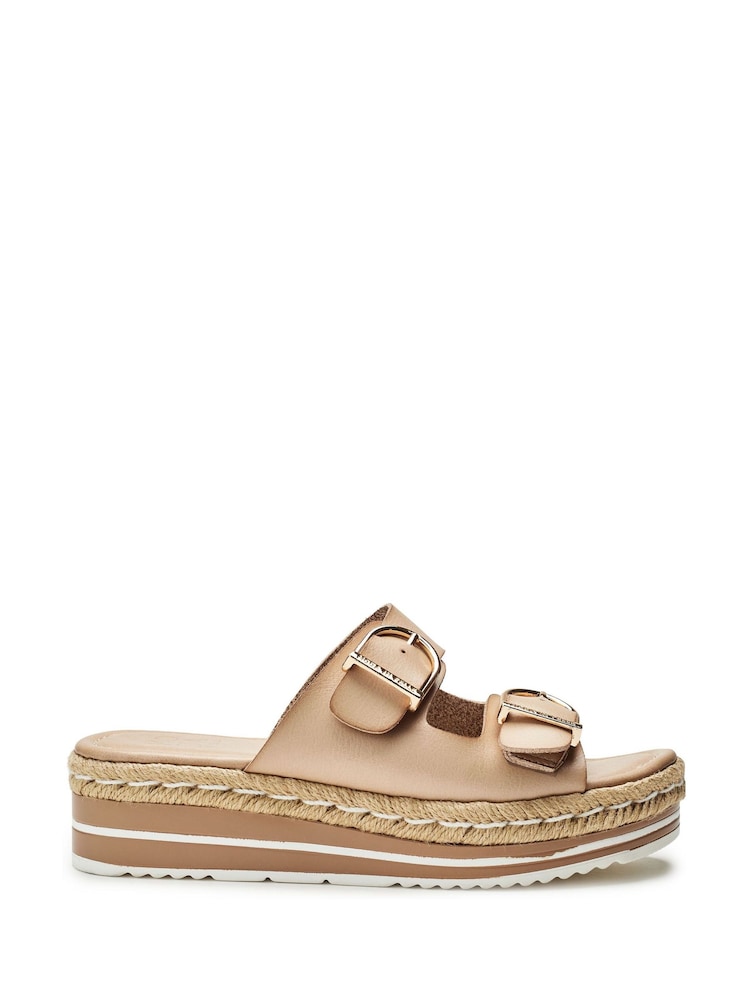 Natural - Moda in Pelle Nestta Double Buckle Sandals - Imagen 1 de 4 Natural - Moda in Pelle Nestta Double Buckle Sandals - Imagen 1 de 4
