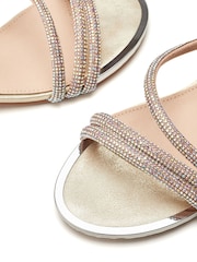 Moda in Pelle Gold Lyddia Flat Strappy Sandals - Image 4 of 4
