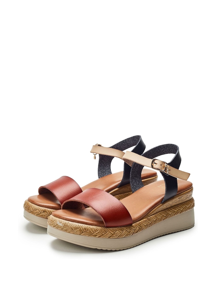 Moda in Pelle NYX Two Part Wedge Sandals - Image 2 of 4