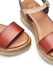 Moda in Pelle NYX Two Part Wedge Sandals - Image 3 of 4