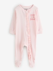 Huggies Striped Footed Zip Sleepsuit - Image 1 of 1