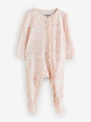 Huggies Striped Footed Zip Sleepsuit - Image 1 of 1