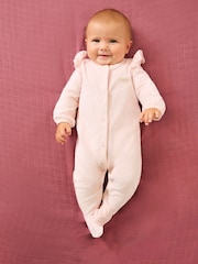 Huggies Striped Footed Zip Sleepsuit - Image 3 of 6