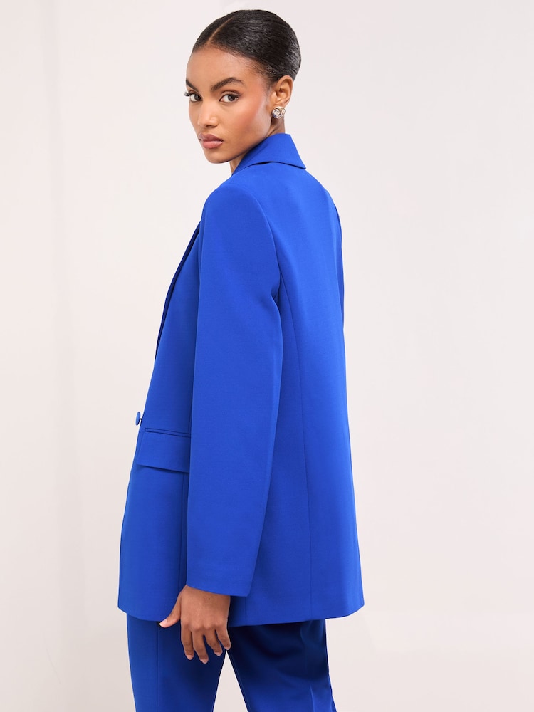 Lipsy Cobalt Blue Relaxed Blazer - Image 4 of 4