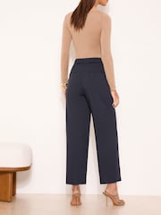 Lipsy Navy Blue Tailored Culotte Trousers - Image 4 of 4