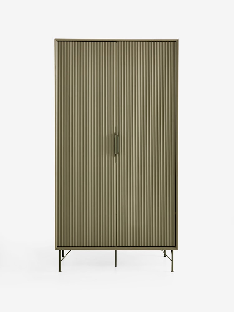 MADE.COM Green Elian Double Wardrobe - Image 1 of 2