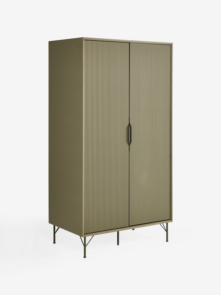 MADE.COM Green Elian Double Wardrobe - Image 5 of 5 MADE.COM Green Elian Double Wardrobe - Image 5 of 5
