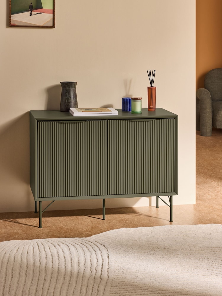 MADE.COM Green Elian Small Sideboard - Image 1 of 5 MADE.COM Green Elian Small Sideboard - Image 1 of 5